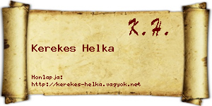 Kerekes Helka névjegykártya